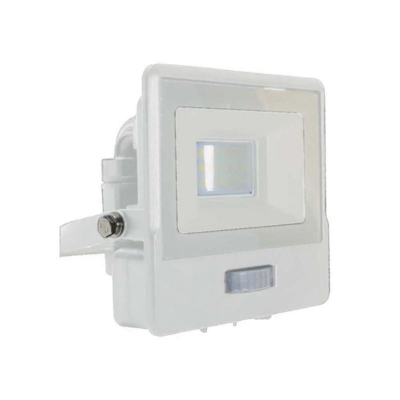Naświetlacz LED z czujnikiem ruchu V-TAC biały LED 10W 4000K 735lm IP65 wym: 11,3 x 13,3 x 6 cm - 1 szt.