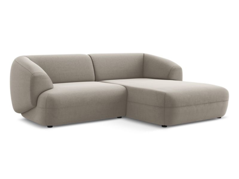 Narożnik prawostronny LaMiaSofa RIMINI z tkaniny welwetowej 230x98 cm kreci 1 szt.