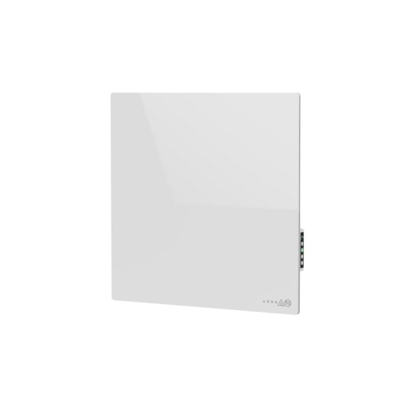 Grzejnik slim AENO GH11S Quadro Smart, podczerwień + konwekcja, szkło hartowane, 500 W, 50 x 50 cm, biały, 1 szt.