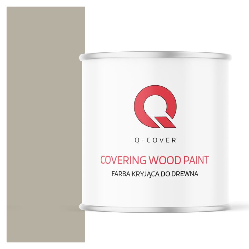 Farba Kryjąca do Drewna Q-Cover Szary Beżowy RAL7032 Mat 2.5L