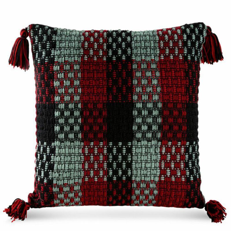 Poszewka Hilar Eurofirany dekoracyjna na poduszkę 45x45 cm Czerwony Miętowy 1 szt.