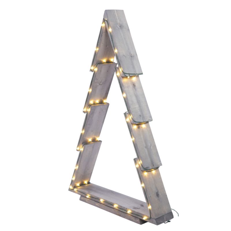 Choinka drewniana stojąca MODO24 75,5 x 48 cm impregnowana szara 1 szt