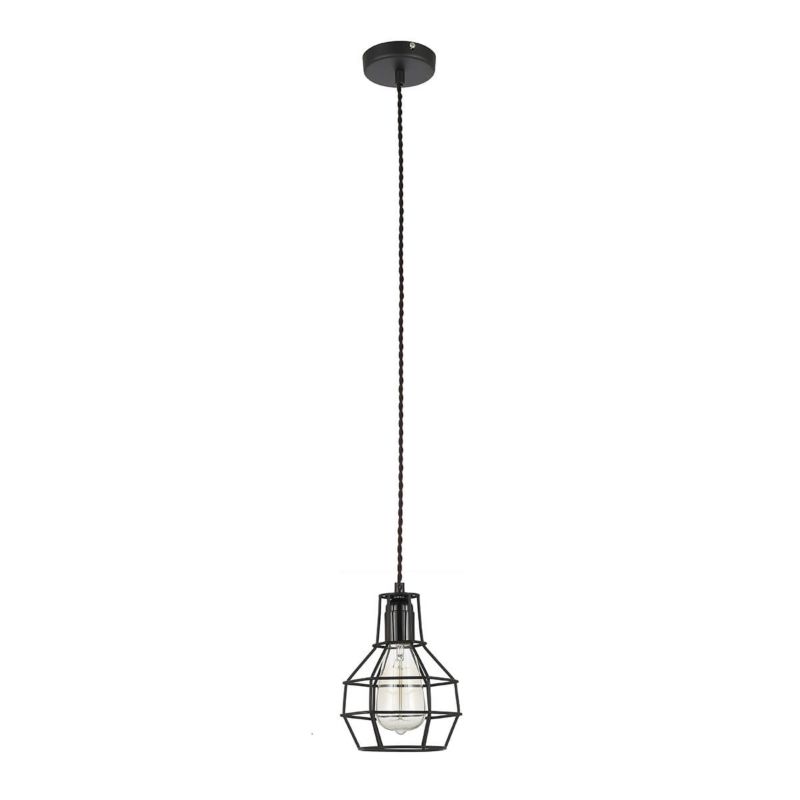 Lampa sufitowa wisząca Italux Constantin 5993 czarna nowoczesna 1xE27 x 60W 1 szt.