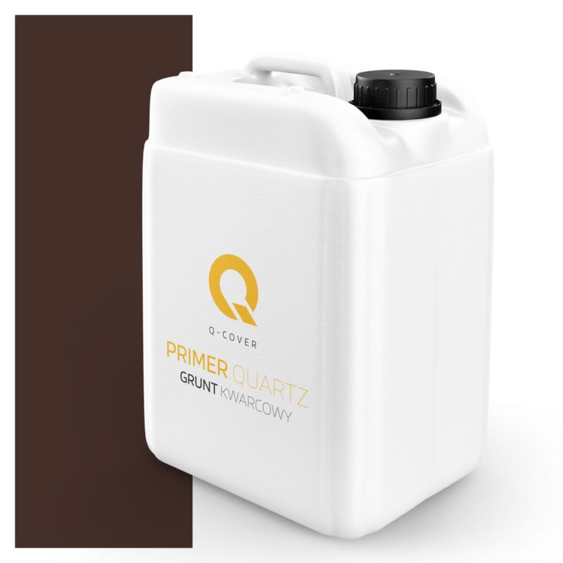 Grunt Kwarcowy pod Tynk Silikonowy Q-Cover Czekoladowy brąz RAL8017 7.5KG