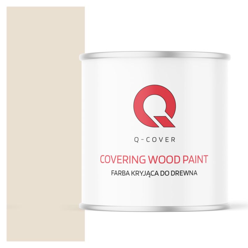 Farba Kryjąca do Drewna Q-Cover Kremowy RAL9001 Satyna 2.5L