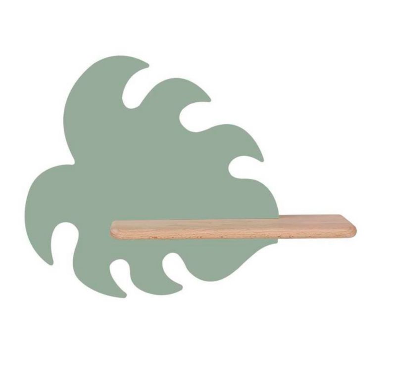 Kinkiet ścienny Candellux Monstera zielony-jasne drewno LED 4W 4000K 250lm IP20 wym: 27 x 37 x 12 cm - 1 szt.