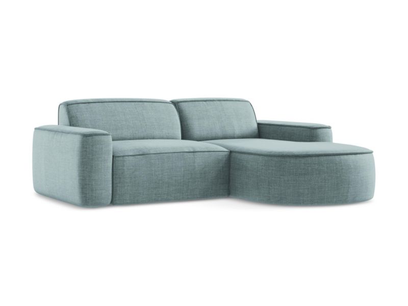 Narożnik prawostronny LaMiaSofa MELISSA z tkaniny strukturalnej 224x166 cm jeans 1 szt.