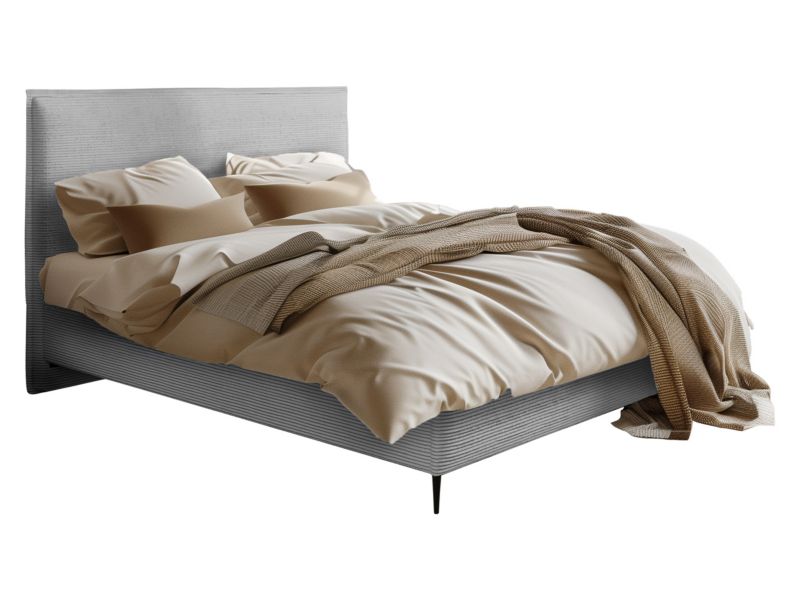 Łóżko tapicerowane MIRJAN 24 Puretta 160x200 cm jasny szary 1 szt.