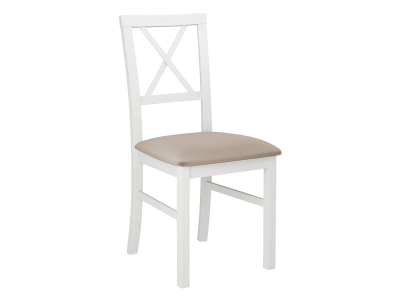 Krzesło MIRJAN 24 Milano 4 biały + jasny beż 1 szt.