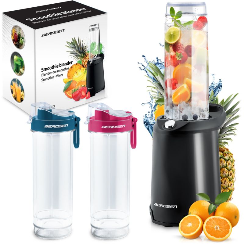 Blender kielichowy Berdsen smoothie do koktajli 700W + 2 butelki 0,57l 1szt.