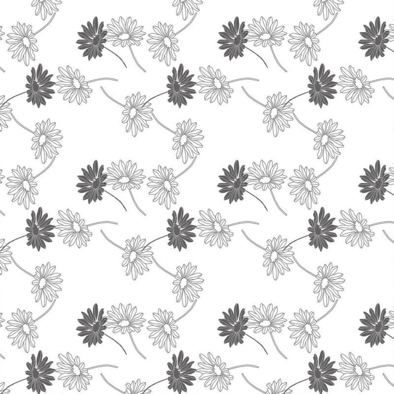 Zasłona prysznicowa AWD Interior peva 180x180 cm biały/czarny wzór 1 szt.