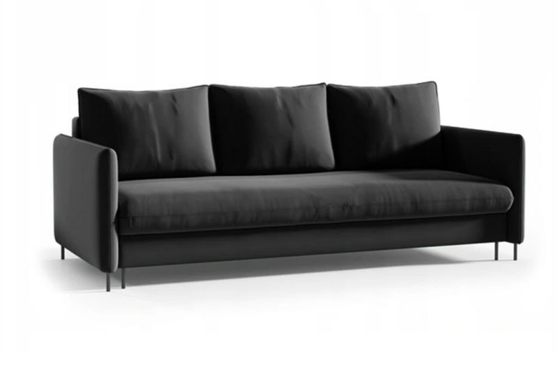 Sofa Bettso Belis 216 x 91 cm z funkcją spania czarna 1szt.