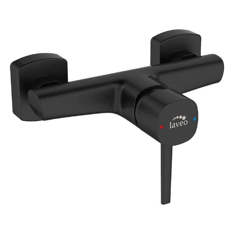 Bateria Natryskowa Laveo Ścienna POLA Czarna 1 szt.