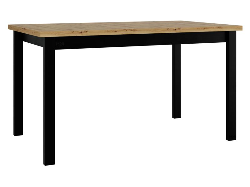 Stół MIRJAN 24 Alba 2M laminat dąb artisan + czarny 1 szt.