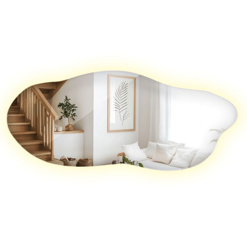 Lustro Ścienne LED ArtPrintCave 45 x 100 cm Neutralne Światło Modne Loftowe Do Przedpokoju 1 szt.