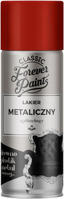 Lakier metaliczny szybkoschnący Forever Paints 400 ml czerwony