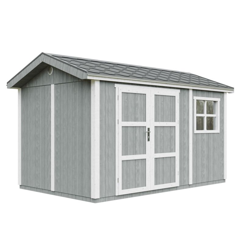 Domek ogrodowy Timbela M914A-CAVERN STEEL 8.68 m² LP Smartside z podłogą i gontem bitumicznym 1 szt.