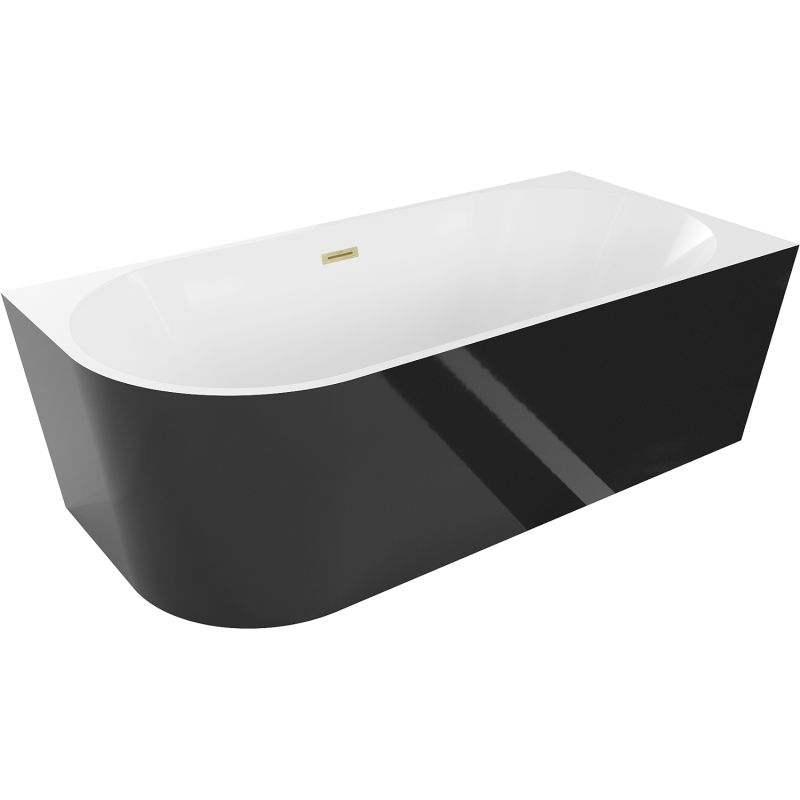 Wanna narożna Mexen Mia biało-czarna 150x75 cm 52691507575P-55 1 szt.
