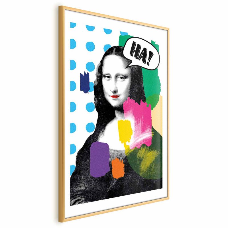 Plakat Artgeist Mona Lisa Pop-art 60x90 cm z ramą złotą 1 szt