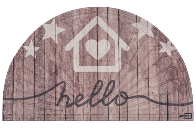 Wycieraczka materiałowa półokrągła hello Direct Home & Garden 45x75 cm 1 szt.