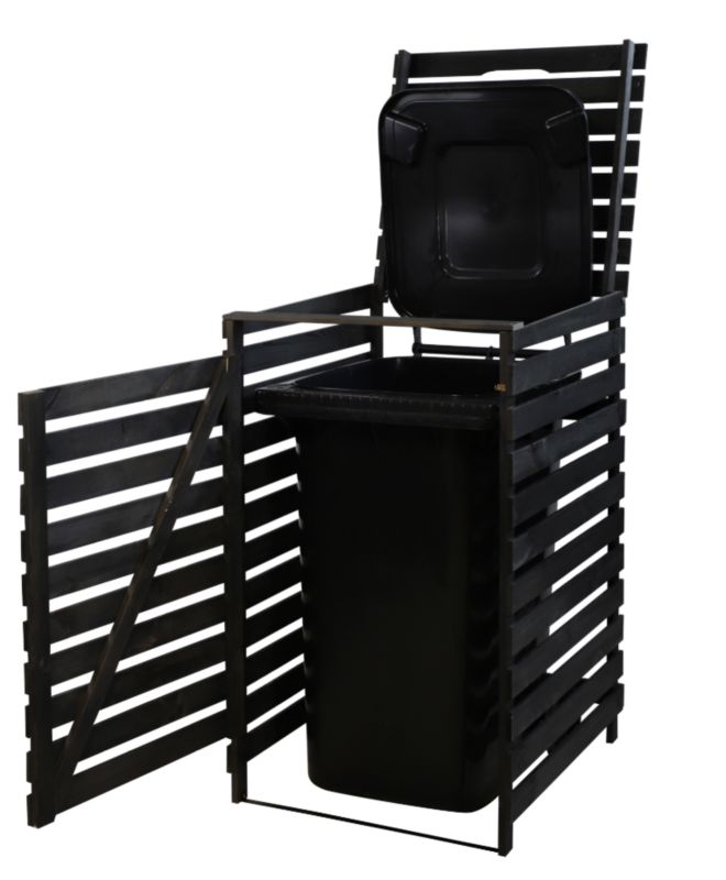 Osłona kosza na śmieci MODO24 drewniana na pojemnik 240 l antracytowa 1 szt.