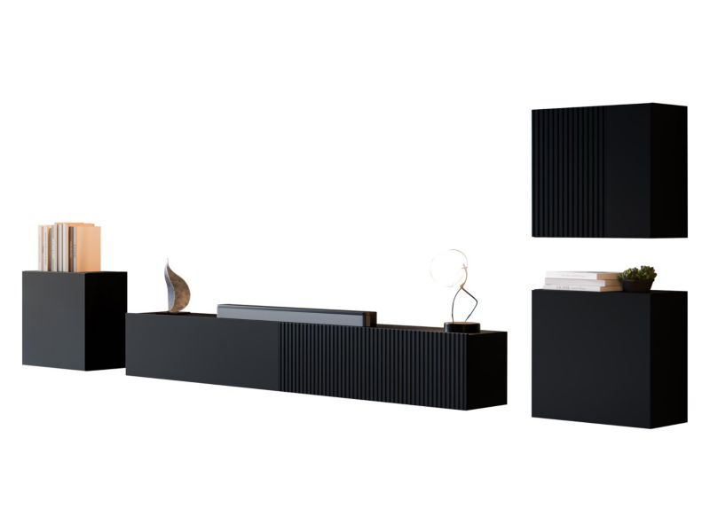 Meblościanka MIRJAN 24 Capital IV czarny 1 kpl.