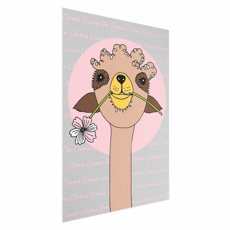 Plakat Artgeist Wesoła lama 29,7x42 cm bez ramy bez marginesu 1 szt
