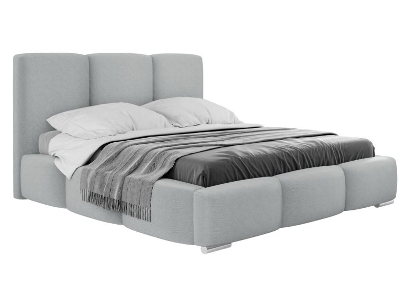 Łóżko tapicerowane MIRJAN 24 z pojemnikiem na pościel Olweria 160x200 jasny szary 1 szt.
