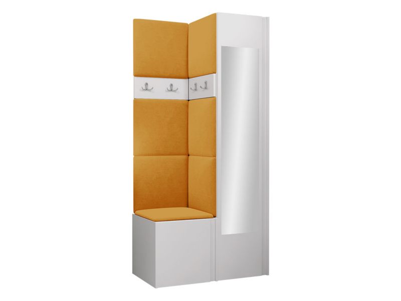 Garderoba MIRJAN 24 Orion XXV biały + żółty 1 kpl.