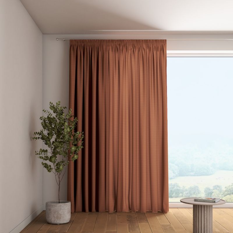 Zasłona na taśmie marszczącej 1 szt. 130 x 260 cm Dekoria brązowy 1 szt.