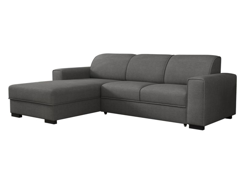 Narożnik z funkcją spania MIRJAN 24 Luis lewy ciemnoszary welur 1 szt.