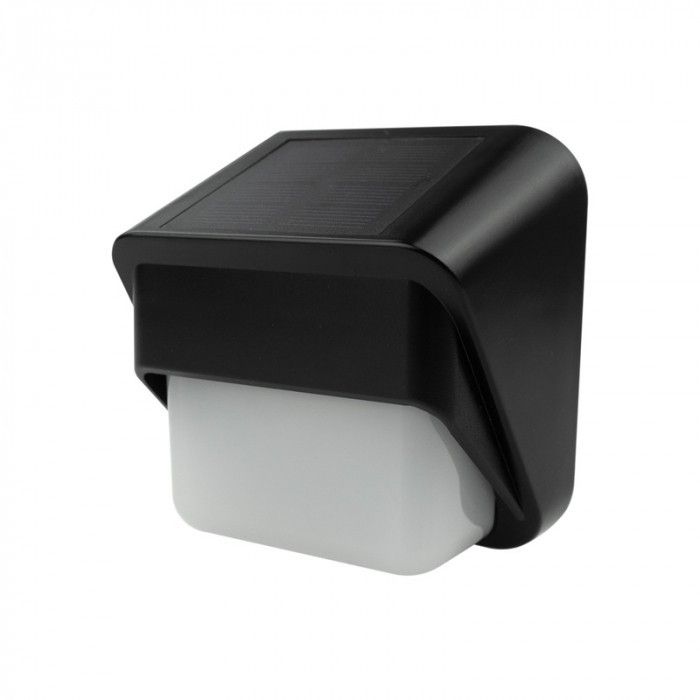 Kinkiet solarny z czujnikiem Ecolight Kinkiety Solarne czarno-biały LED RGBW 15lm IP65 wym: 8,5 x 8,5 x 5,2 cm - 1 szt.