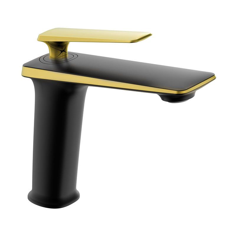 Bateria umywalkowa Mexen Purus czarny/złoty 16 cm 1 szt.