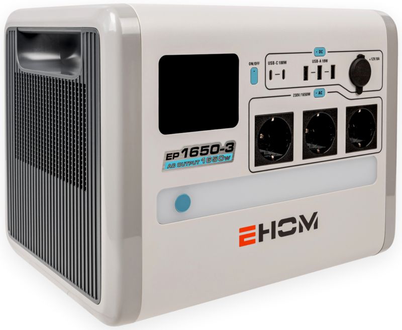 Stacja Zasilania Loncin Ehom Ep1650-3 Bank Magazyn Energi Agregat Powerbank Stacja Zasilająca 1024Wh Moc 1650Va 1szt.