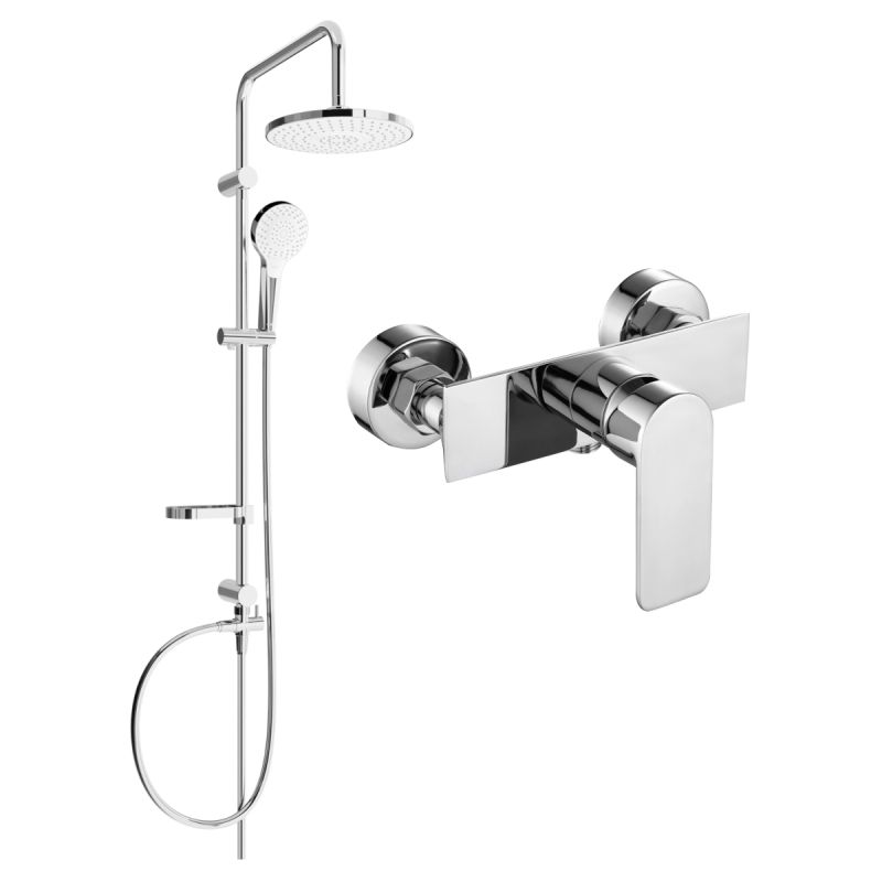 Zestaw prysznicowy natynkowy z deszczownicą Mexen Alexa chrom 1 szt.
