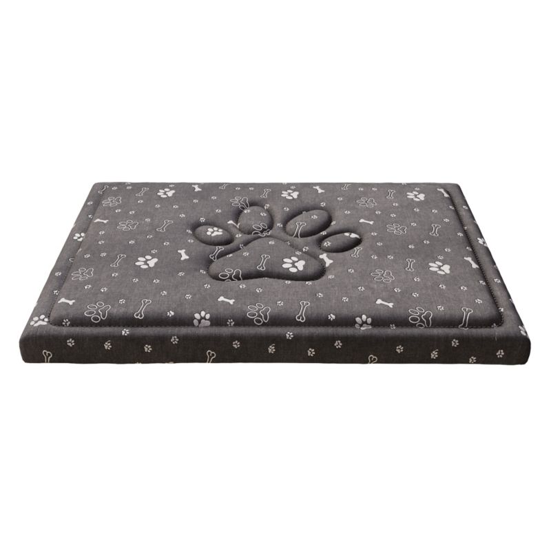 Legowisko FDM wzór srebrne łapki 70x60 cm wodoodporne z wypełnieniem z pianki i owaty 1 szt.