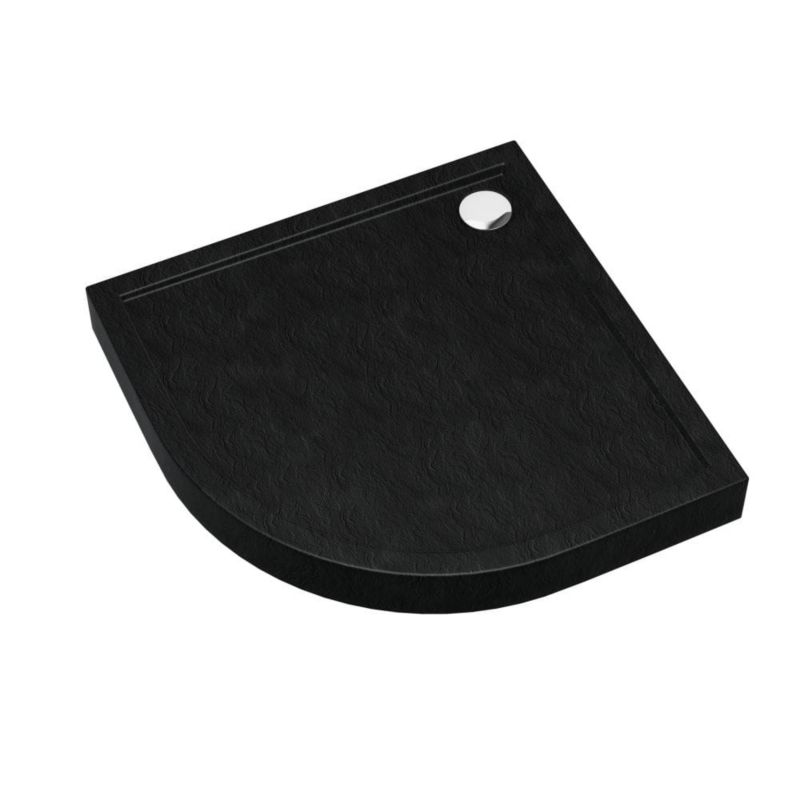 Brodzik akrylowy Schedpol Competia New Black Stone półokrągły 80 cm 3.4633/C/ST 1 szt.