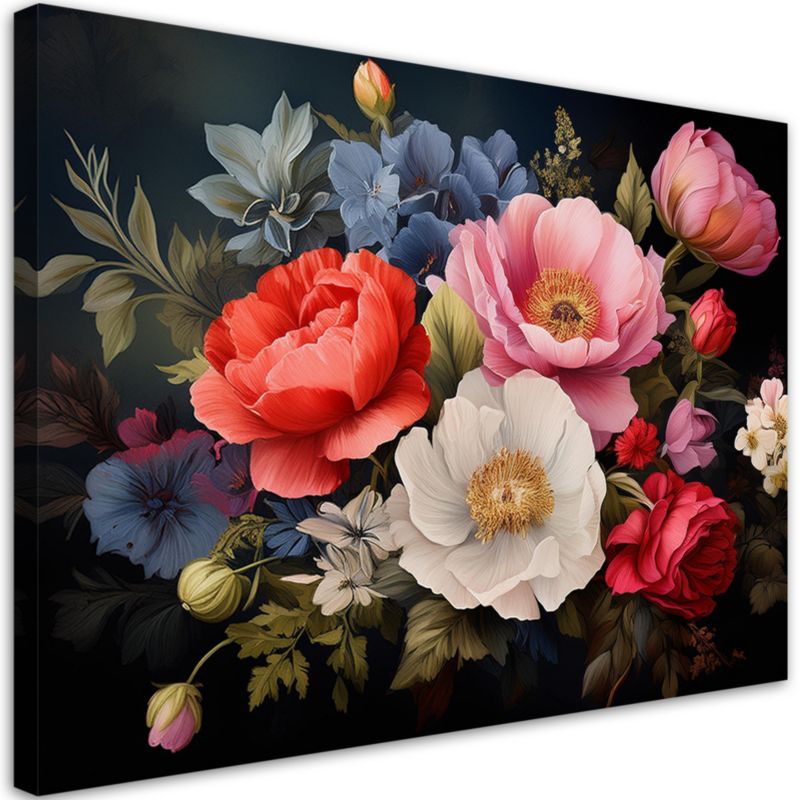 Obraz do salonu sypialni Feeby Bukiet Kwiaty Kolorowy 60x40 cm 1szt