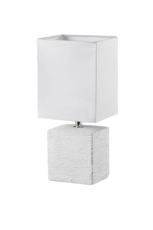 Lampka stołowa RL Ping biała 1 x E14 x 40W IP20 wym: 29 x 13 x 11 cm tkanina - 1 szt.