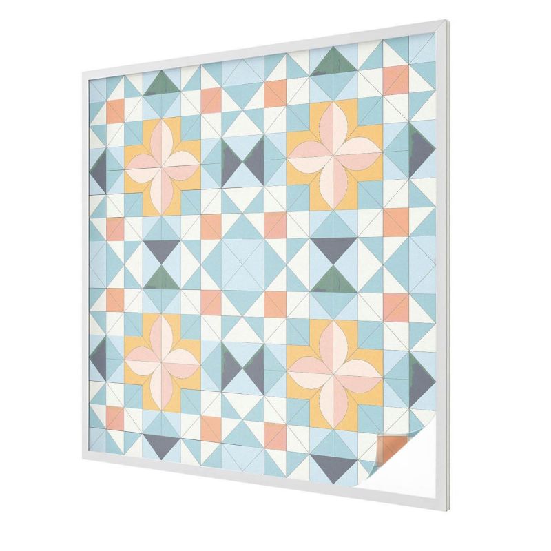 Folia Witrażowa Wallfluent 100x100 cm Naklejka na Szybę Geometryczne wzory pastelowe 1 rol.