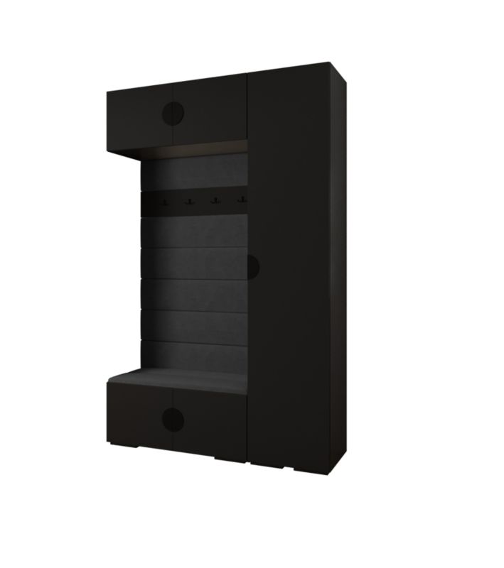 Garderoba do przedpokoju Abiks INOVA 4 Z19 czarny+czarny+manila18 1 szt.