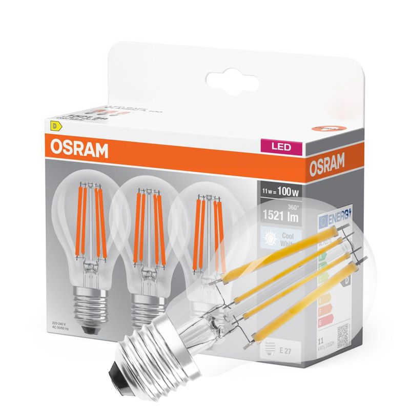 Żarówka LED Osram A60 E27 11W 1521lm 4000K 300st 3 szt.