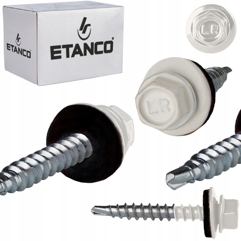 Wkręty Farmerskie Etanco 4,8X35 Mm Ral 9010 250 szt.