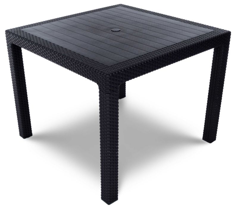 Stół ogrodowy Keter Melody Quartet 95x95x75cm dla 4 osób Grafitowy 1 szt.