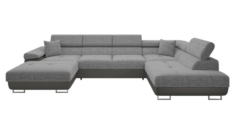 Narożnik z funkcją spania MIRJAN 24 Torezio Bis prawy ekoskóra mysi szary/szary 1 szt.