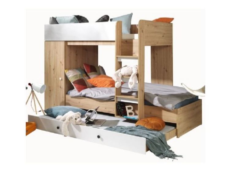 Łóżko piętrowe Antresola Abiks SMART 2 biały 1 szt.