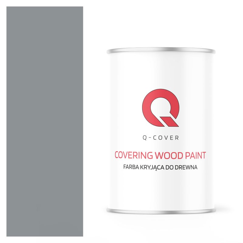 Farba Kryjąca do Drewna Q-Cover Szary RAL7045 Mat 1L
