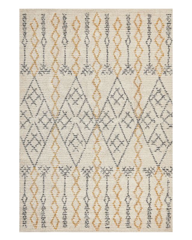 Dywan bawełniany 140 x 200 cm beżowo-żółty Kadapa 1 szt.