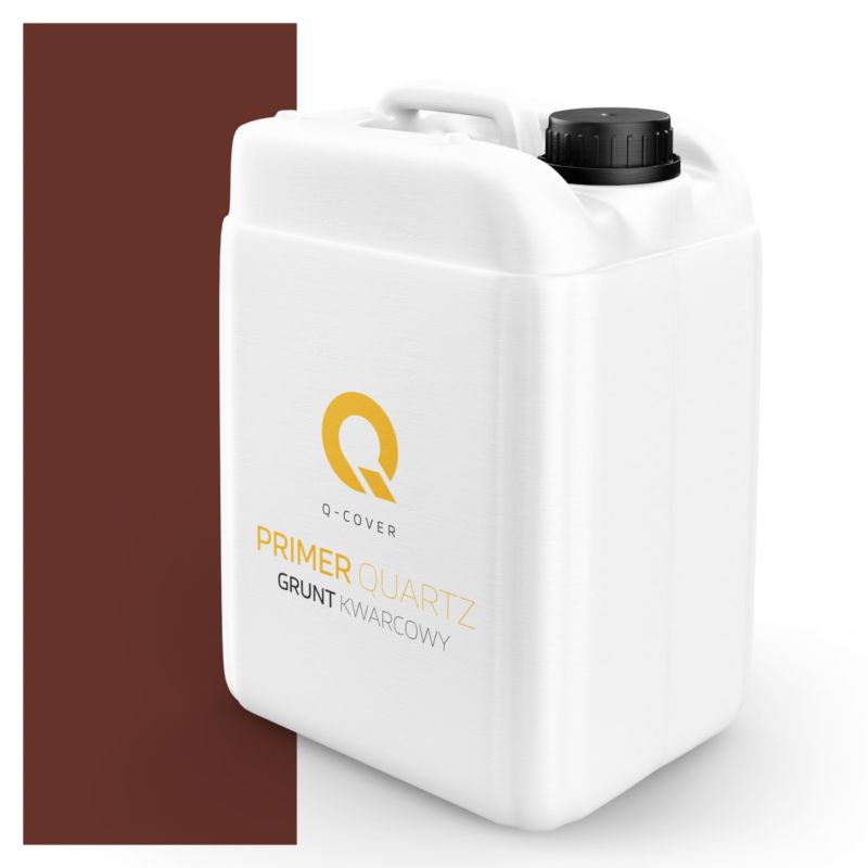 Grunt Kwarcowy pod Tynk Silikonowy Q-Cover Brązowy-czerwony RAL8012 7.5KG