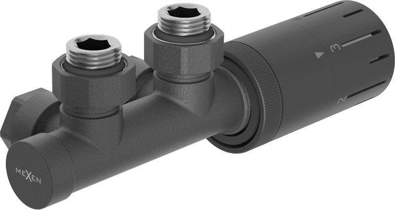 Zestaw termostatyczny kątowy Mexen G05 antracyt W907-958-66 1 szt.